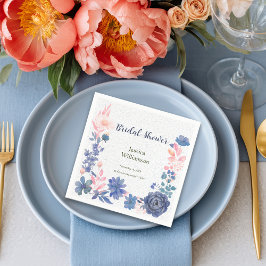 Guardanapo De Papel Chá de panela Indigo Blush Florals Personalizar