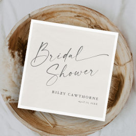 Guardanapo De Papel Chá de panela Ivory Boho de Script Moderno