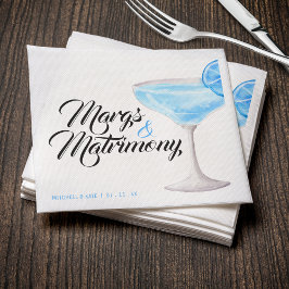 Guardanapo De Papel Chá de panela Margs & Matrimony Blue Margarita