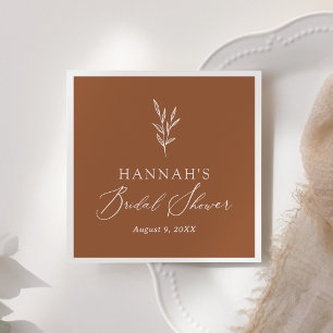 Guardanapo De Papel Chá de panela Minimalista de Laranja Queimado