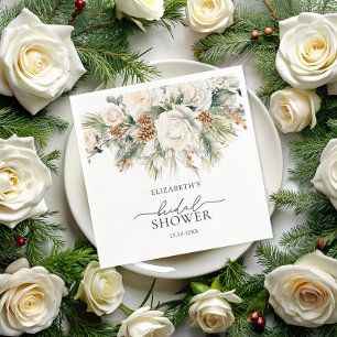 Guardanapo De Papel Chá de panela Moderno Invergreen Floral de inverno