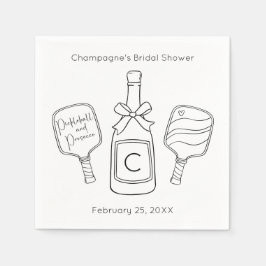 Guardanapo De Papel Chá de panela Moderno Pickleball e Prosecco