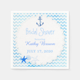 Guardanapo De Papel Chá de panela Náutico de Âncora Azul