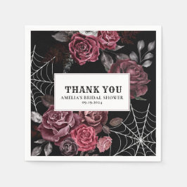 Guardanapo De Papel Chá de panela negro floral gótico-escuro