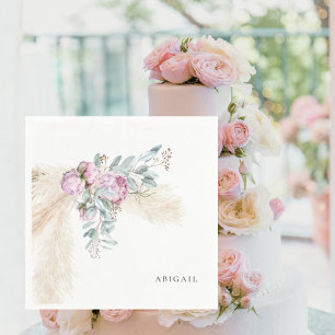 Guardanapo De Papel Chá de panela Personalizado de Peões Rosa Boho