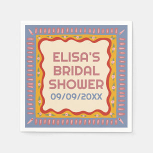 Guardanapo De Papel Chá de panela PERSONALIZADO do Retro Boho Fun