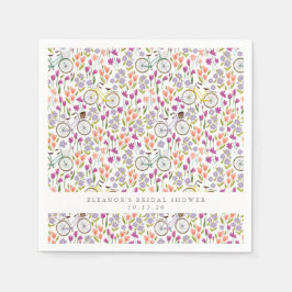 Guardanapo De Papel Chá de panela Personalizado Floral da Bicicleta Vi
