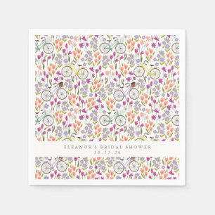 Guardanapo De Papel Chá de panela Personalizado Floral da Bicicleta Vi