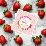 Guardanapo De Papel Chá de panela PERSONALIZADO Gingham Picnic Moderno<br><div class="desc">Guardanapos bonitos para uma festa divertida! Mão fez arte para você! Perfeito para um brunch de verão ou um piquenique com tema de chá de panela, festa de solteira, festa de noivado ou aniversário. TOTALMENTE PERSONALIZÁVEL! Clique em "Personalizar" acima para editar o texto. Clique em "editar usando a ferramenta design"...</div>