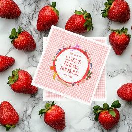 Guardanapo De Papel Chá de panela PERSONALIZADO Gingham Picnic Moderno