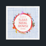 Guardanapo De Papel Chá de panela PERSONALIZADO Gingham Picnic Moderno<br><div class="desc">Guardanapos bonitos para uma festa divertida! Mão fez arte para você! Perfeito para um brunch de verão ou um piquenique com tema de chá de panela, festa de solteira, festa de noivado ou aniversário. TOTALMENTE PERSONALIZÁVEL! Clique em "Personalizar" acima para editar o texto. Clique em "editar usando a ferramenta design"...</div>