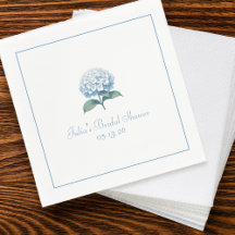 Chá de panela Personalizado Napkin Elegante Blue H