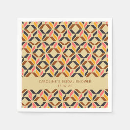 Guardanapo De Papel Chá de panela Personalizado Preto Geométrico Moder