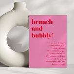 Guardanapo De Papel Chá de panela Personalizado Vermelho Moderno Verme<br><div class="desc">Típica Negra Rosa Brilhante e Vermelha Moderna Diversão Simples Chá de panela Napkins</div>