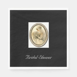 Guardanapo De Papel Chá de panela Preto casamento vintage Sestido