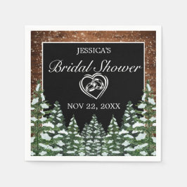 Guardanapo De Papel Chá de panela Preto de Madeira e Pinheiro Floresta