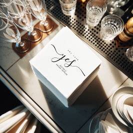 Guardanapo De Papel Chá de panela preto e branco minimalista simples