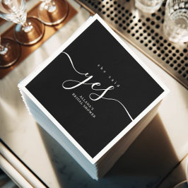 Guardanapo De Papel Chá de panela preto e branco minimalista simples