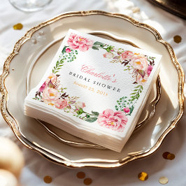 Guardanapo De Papel Chá de panela Romântico Mola Floral Chic