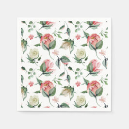 Guardanapo De Papel Chá de panela Rosa Espelho Russo Elegância