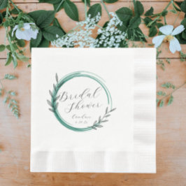 Guardanapo De Papel Chá de panela Simple Wreath Emerald Green
