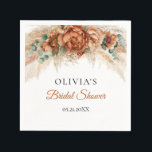 Guardanapo De Papel Chá de panela verde Boho Beach terracotta pampas<br><div class="desc">Boho Beach terracotta pampas guardanapos de chá de panela verde, Este design popular incrível é perfeito para todos os eventos do estilo boho ou tropical. Design apresenta-se a aquarela pintada manualmente pampas ervas-de-vidro pintadas mistas folhas secas de palma misturadas flores de terracotta e rosas de laranja queimados misturados flores misturadas...</div>