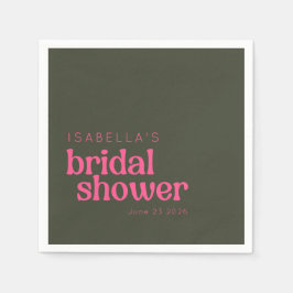 Guardanapo De Papel Chá de panela Verde Cor-de-Rosa Retroativo Persona