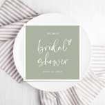 Guardanapo De Papel Chá de panela Verde Sage Minimalista Boho<br><div class="desc">Boho Minimalista Sage Green Chá de panela Napkins</div>