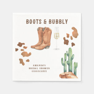 Guardanapo De Papel Chá de panela Western Boots & Bubbles