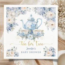 Chá para Dois Chá Baby Shower Menino Dourado Azul 