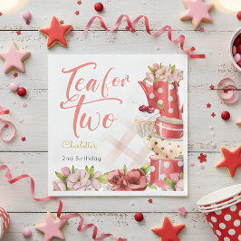 Guardanapo De Papel Chá para dois, chá florescente aniversário