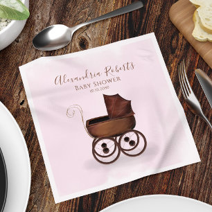 Guardanapo De Papel Chá Personalizado Da Pintura Da Rapariga Rosa