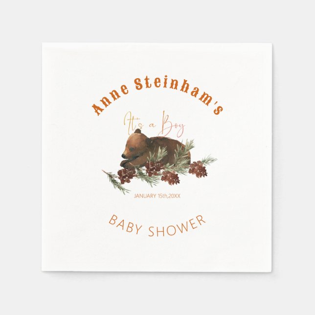 Guardanapo De Papel Chá Simples Do Bebê (Frente)