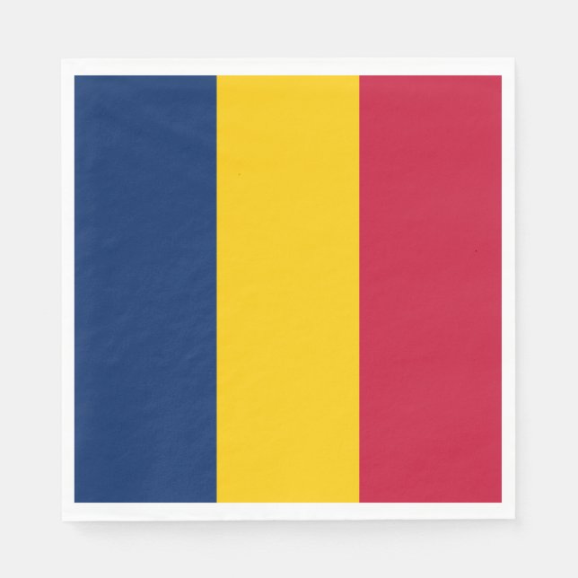 Guardanapo De Papel Chad Flag (Frente)