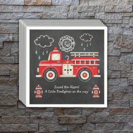 Guardanapo De Papel Chalkboard Som o Alarme! Chá de fraldas de caminhã