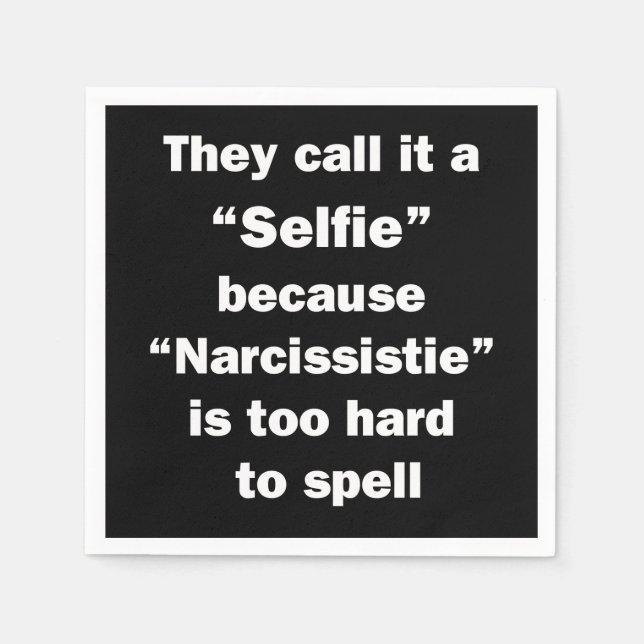 Guardanapo De Papel Chamam-Lhe Selfie (Frente)