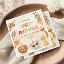 Chamando Todos os Animais de Festa Safari 1º Anive