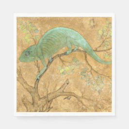Guardanapo De Papel Chameleon (Lizard) (Réptil) (Arte Mughal) (Asiátic