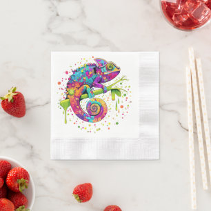 Guardanapo De Papel Chameleon Paint mantém estilo aquarela