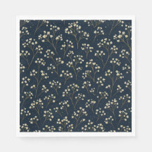 Champagne Baby's Breath Scatter Paper Napkin
