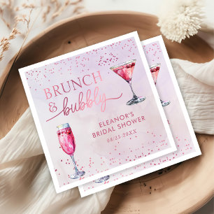 Guardanapo De Papel Champagne Brunch e Chá de panela de espuma