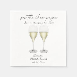 Guardanapo De Papel Champagne de casamento Pop