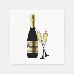Guardanapo De Papel Champagne e flautas