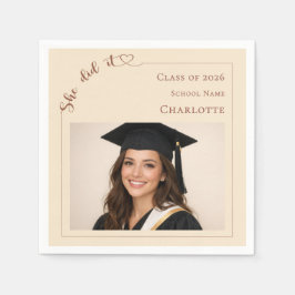 Guardanapo De Papel Champagne modern photo Graduation Party