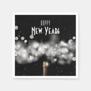 Guardanapo De Papel Champagne Sparkle, partido de Ano Novo Napkins