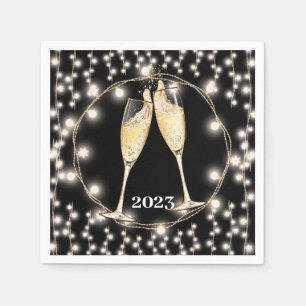 Guardanapo De Papel Champagne Toast String Lights Classic