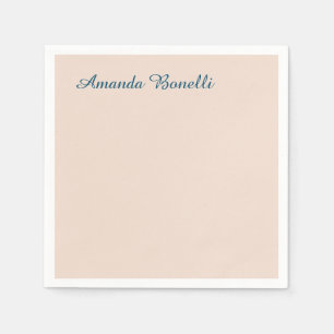 Guardanapo De Papel Champanhe Rosa Simples Moderno Minimalista