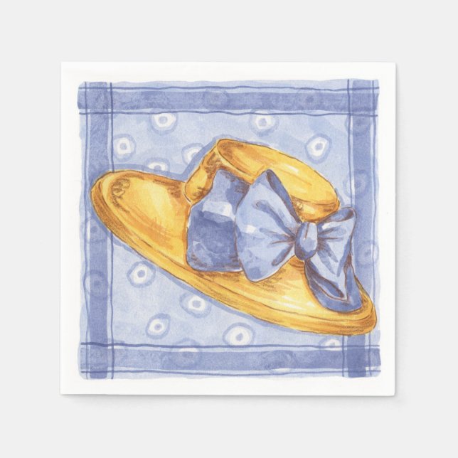 Guardanapo De Papel Chapéu Azul - Papel Napkins (Frente)