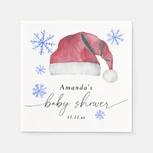Guardanapo De Papel Chapéu de Papai Noel - chá de bebê 