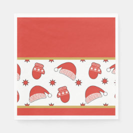 Guardanapo De Papel Chapéus e Luvas de Natal